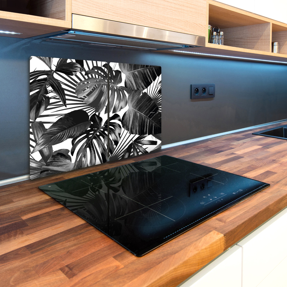 Chopping board glass Tropical leaves