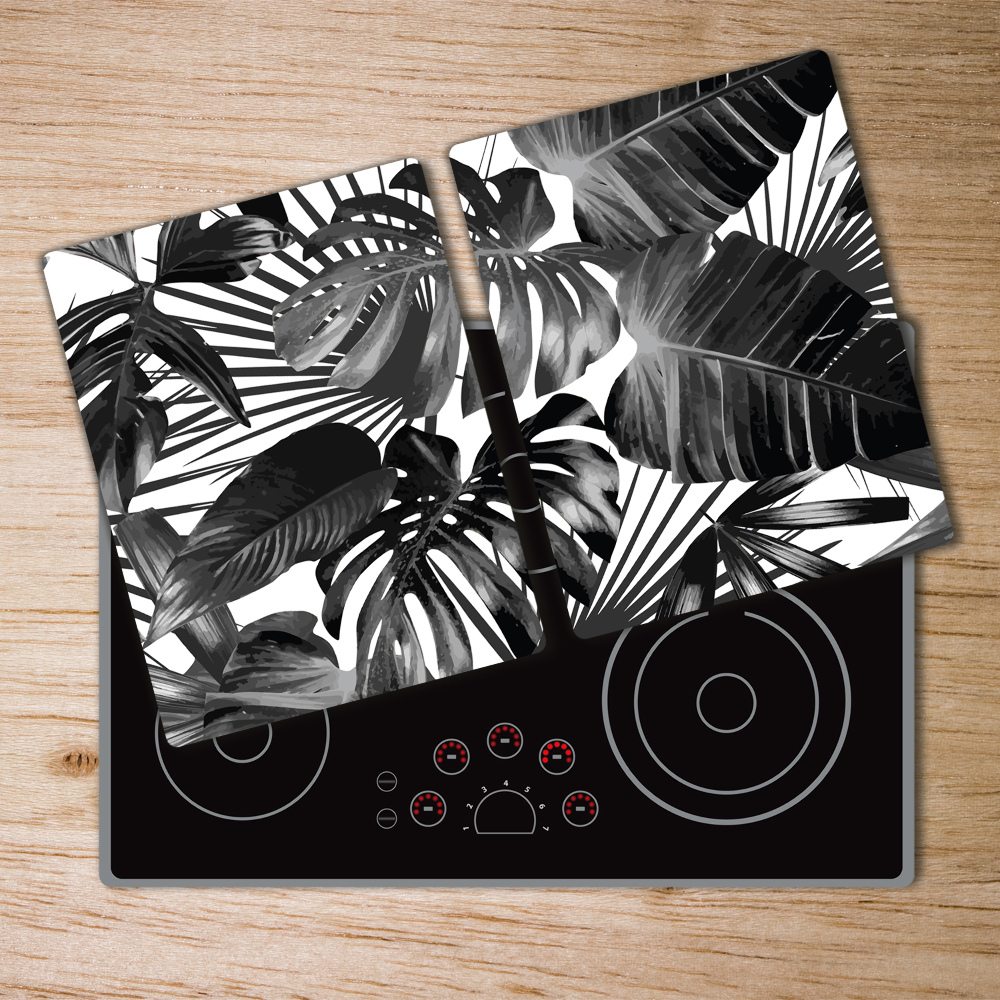 Chopping board glass Tropical leaves