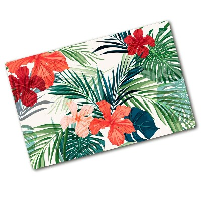 Chopping board glass Tropical