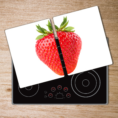 Chopping board glass Strawberry