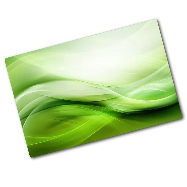 Chopping board glass Green waves