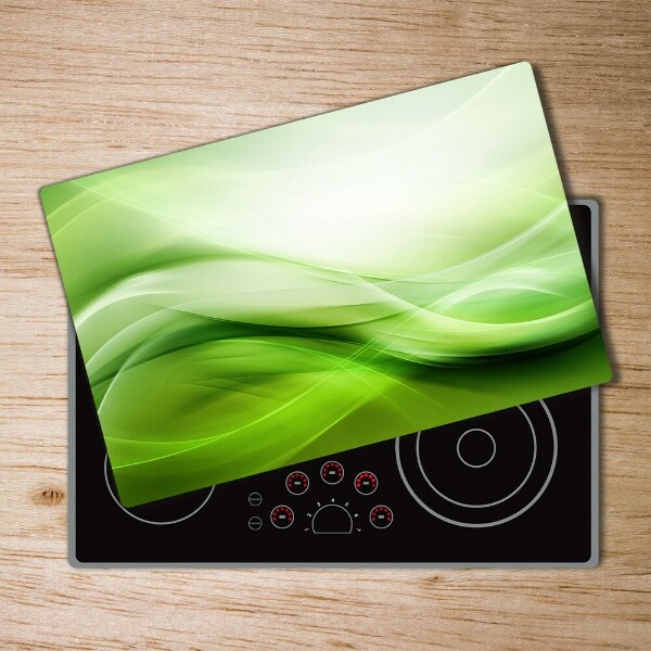 Chopping board glass Green waves