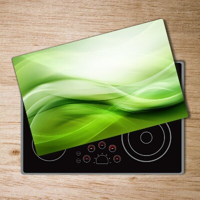 Chopping board glass Green waves