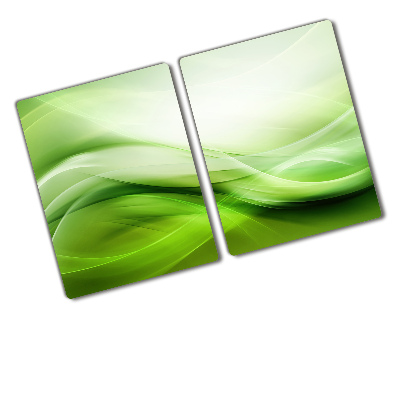 Chopping board glass Green waves