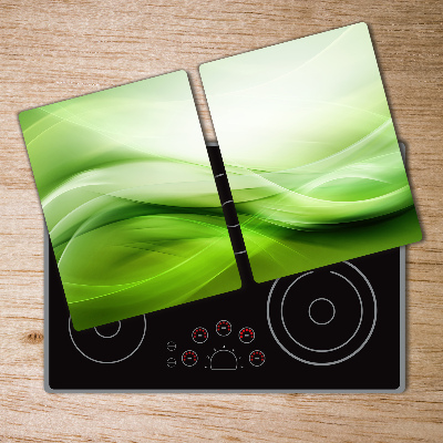 Chopping board glass Green waves