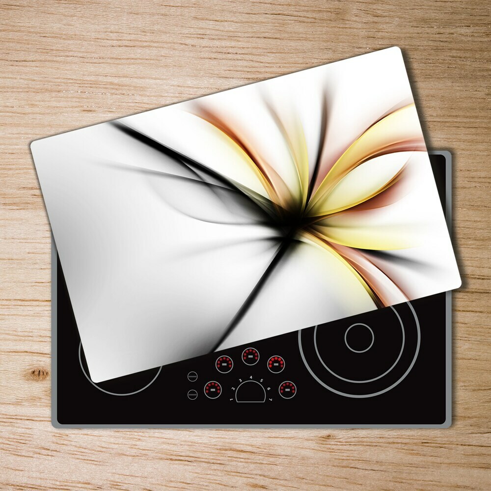 Chopping board glass Flower abstraction