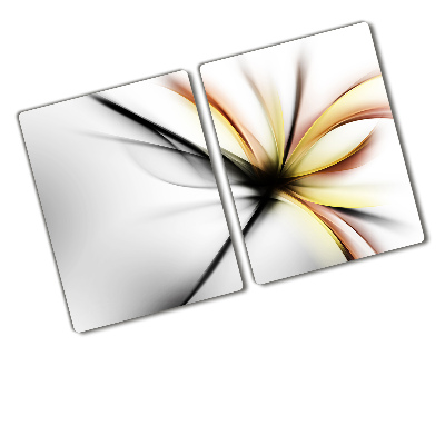 Chopping board glass Flower abstraction