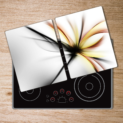 Chopping board glass Flower abstraction