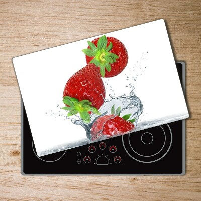 Chopping board Falling strawberries