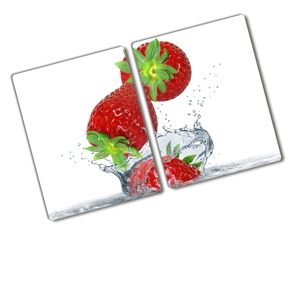 Chopping board Falling strawberries