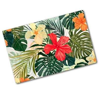 Glass chopping board Hawaiian