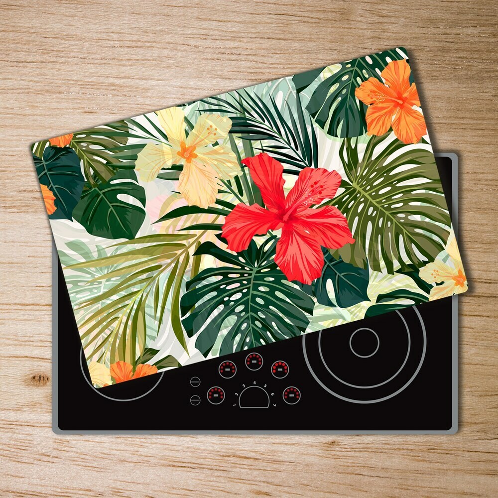 Glass chopping board Hawaiian