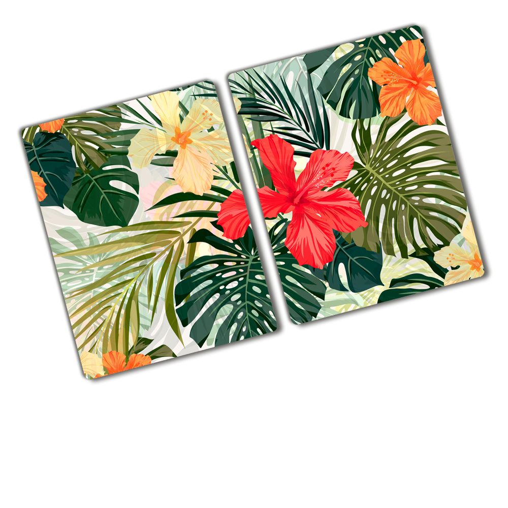 Glass chopping board Hawaiian