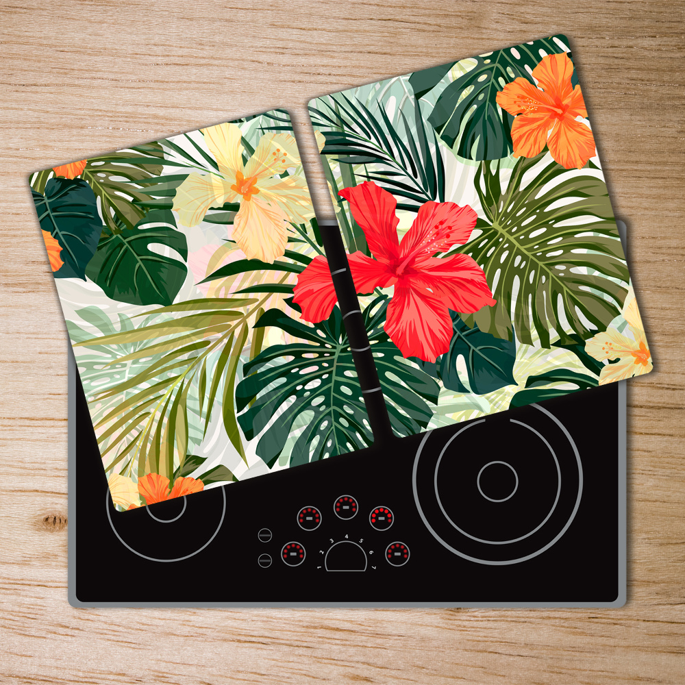 Glass chopping board Hawaiian