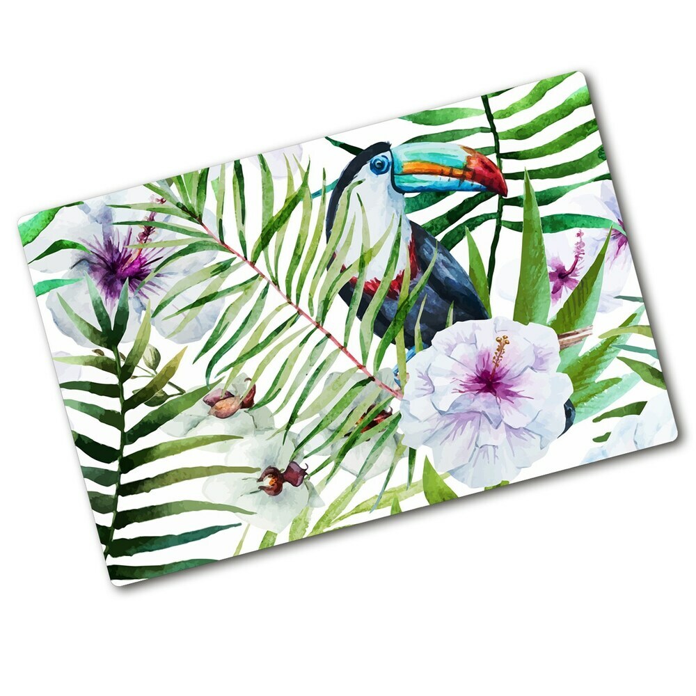 Chopping board glass Tropics toucan