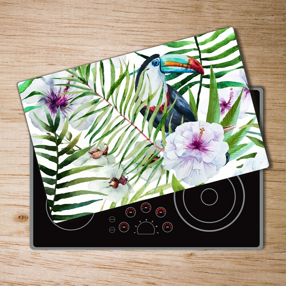 Chopping board glass Tropics toucan