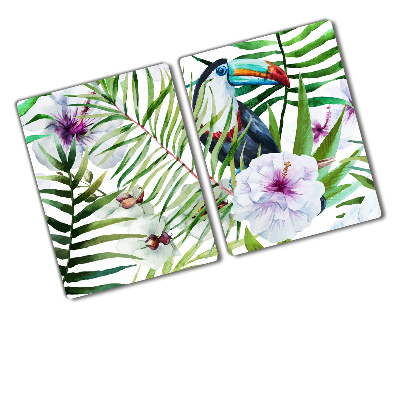 Chopping board glass Tropics toucan