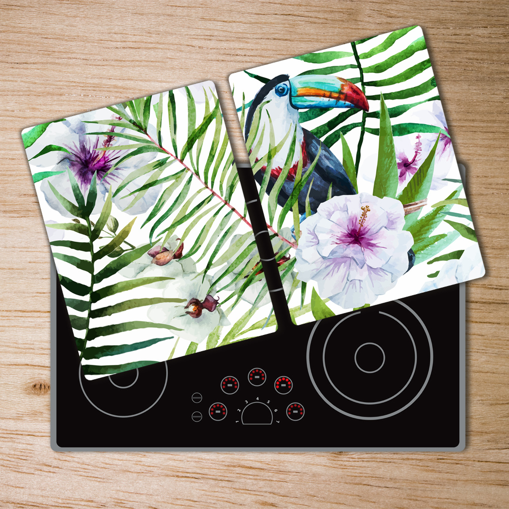 Chopping board glass Tropics toucan