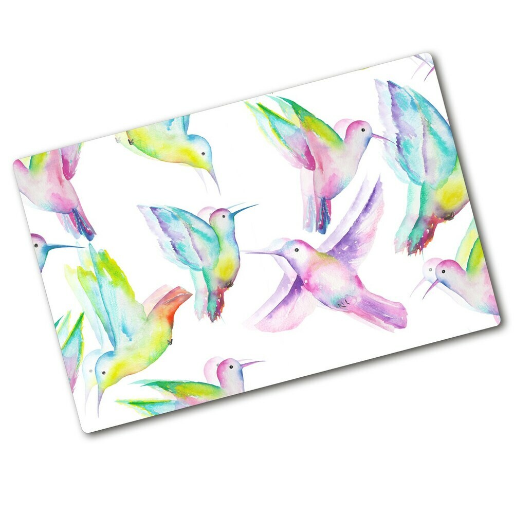 Chopping board glass Hummingbird