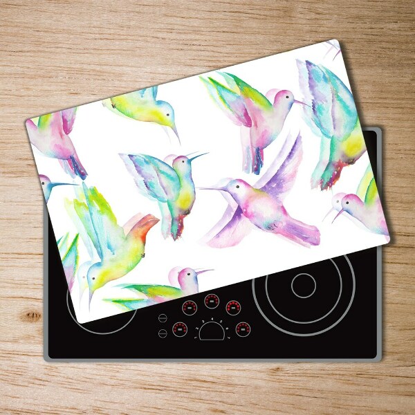 Chopping board glass Hummingbird