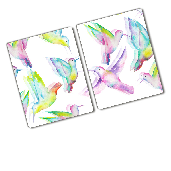 Chopping board glass Hummingbird