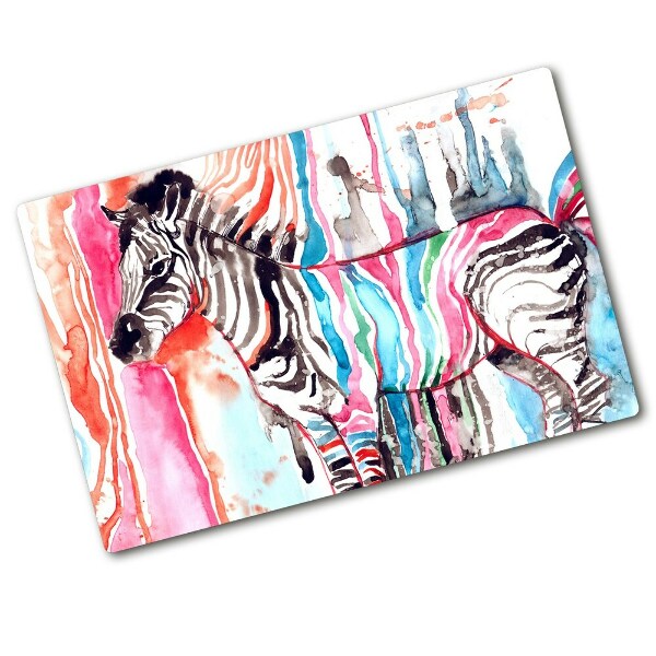 Chopping board Colorful zebra