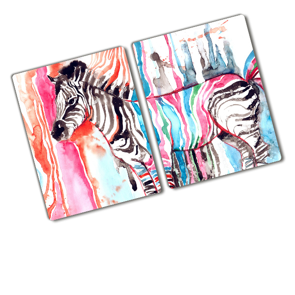 Chopping board Colorful zebra