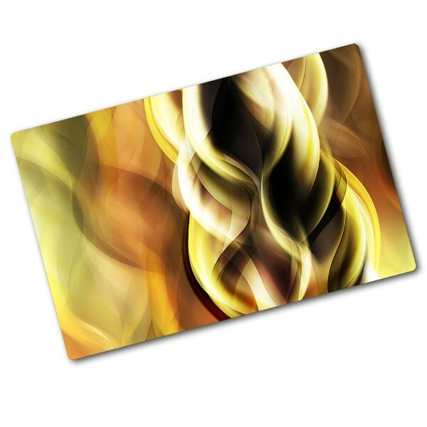 Chopping board glass Golden light