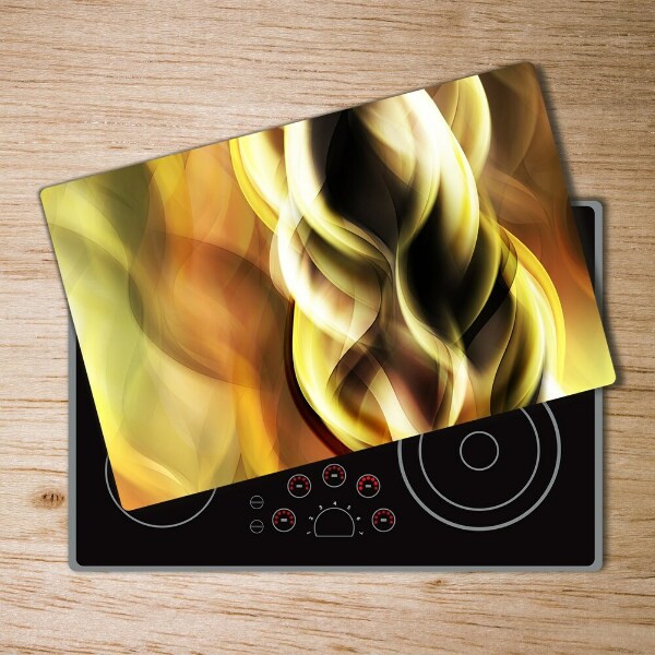 Chopping board glass Golden light