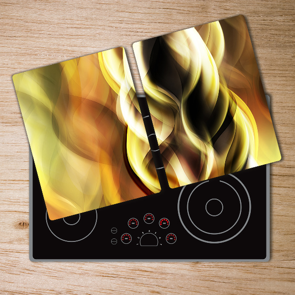 Chopping board glass Golden light