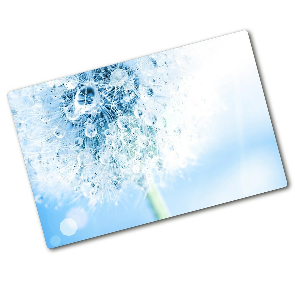 Chopping board glass Dandelion