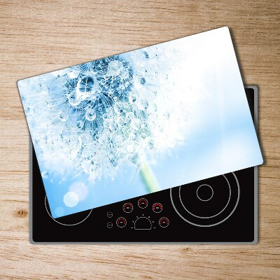 Chopping board glass Dandelion