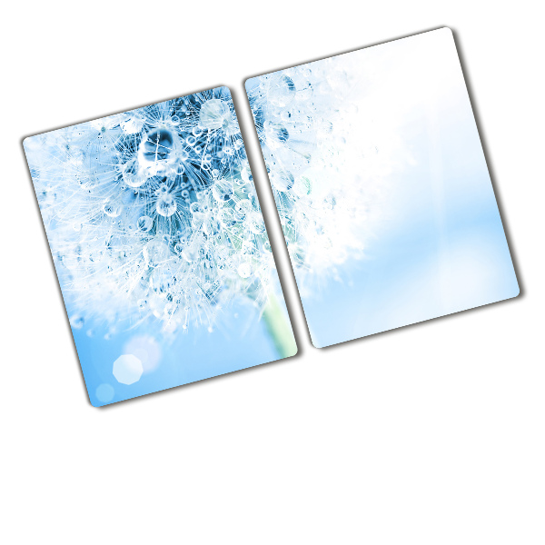 Chopping board glass Dandelion