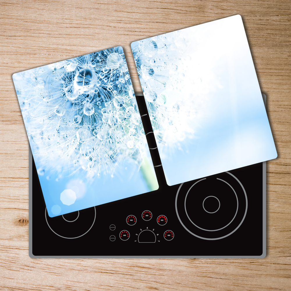 Chopping board glass Dandelion