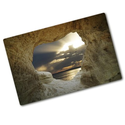 Chopping board glass Coastal cave