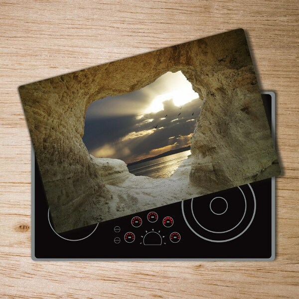 Chopping board glass Coastal cave