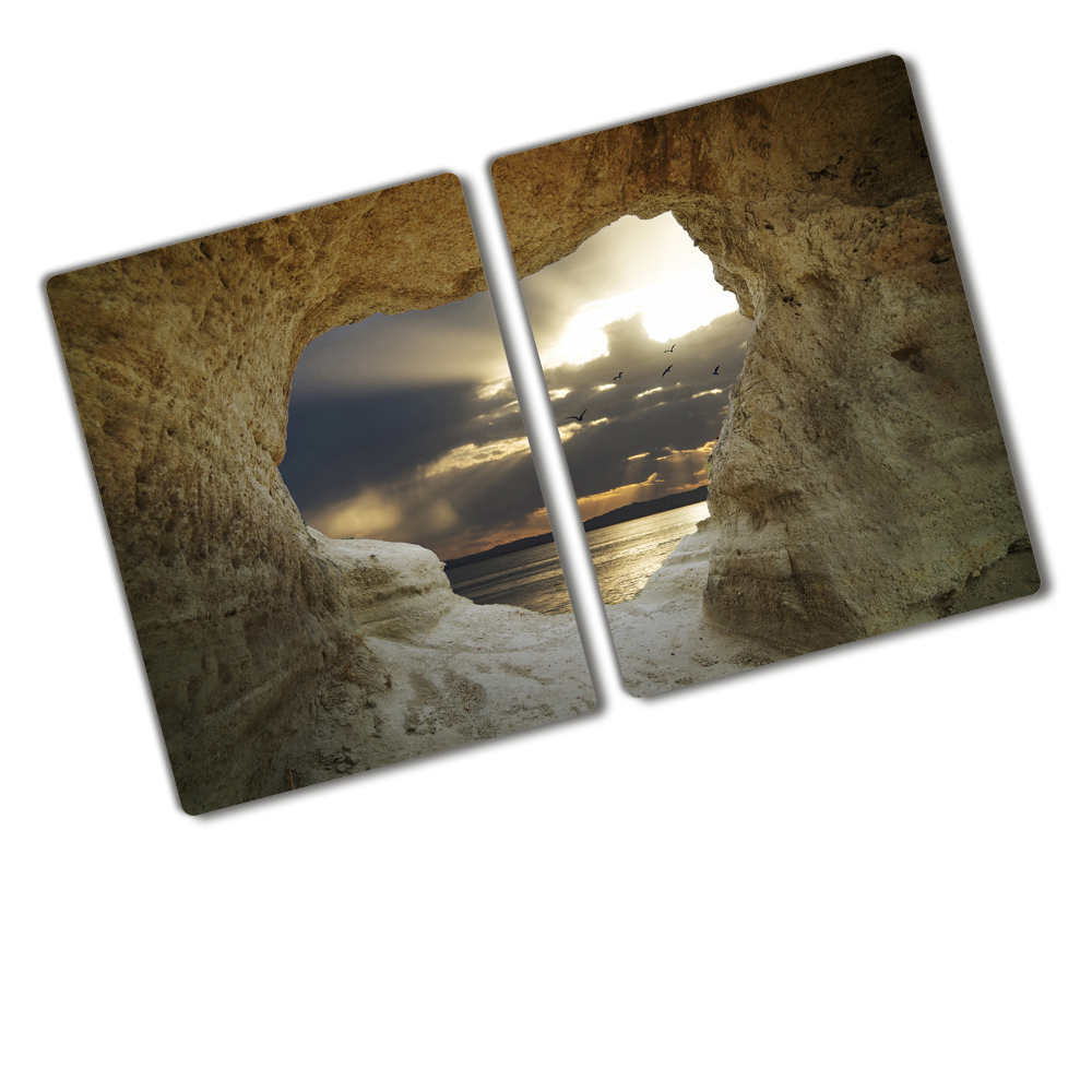 Chopping board glass Coastal cave