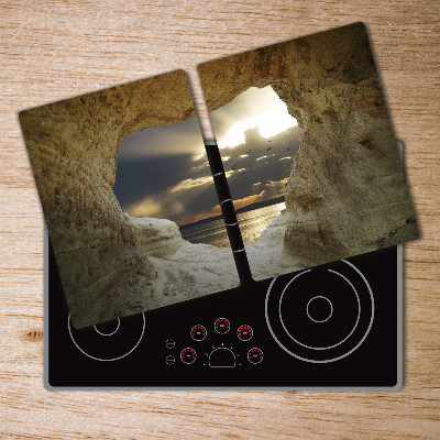 Chopping board glass Coastal cave