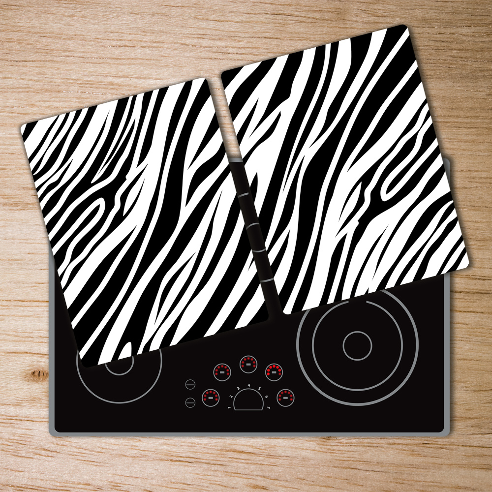 Chopping board glass Zebra background