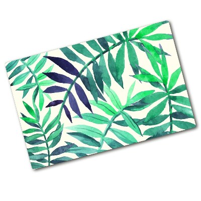 Chopping board glass Tropical leaves