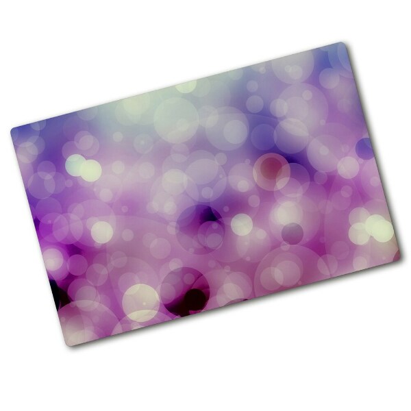 Glass chopping board Purple wheels