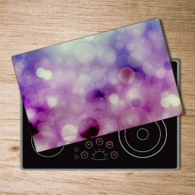 Glass chopping board Purple wheels