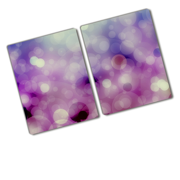 Glass chopping board Purple wheels