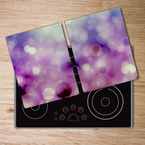 Glass chopping board Purple wheels