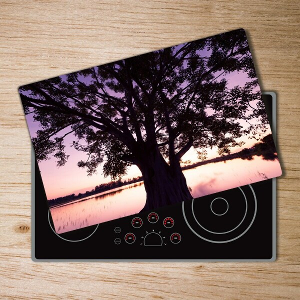 Cutting board Tree and lake