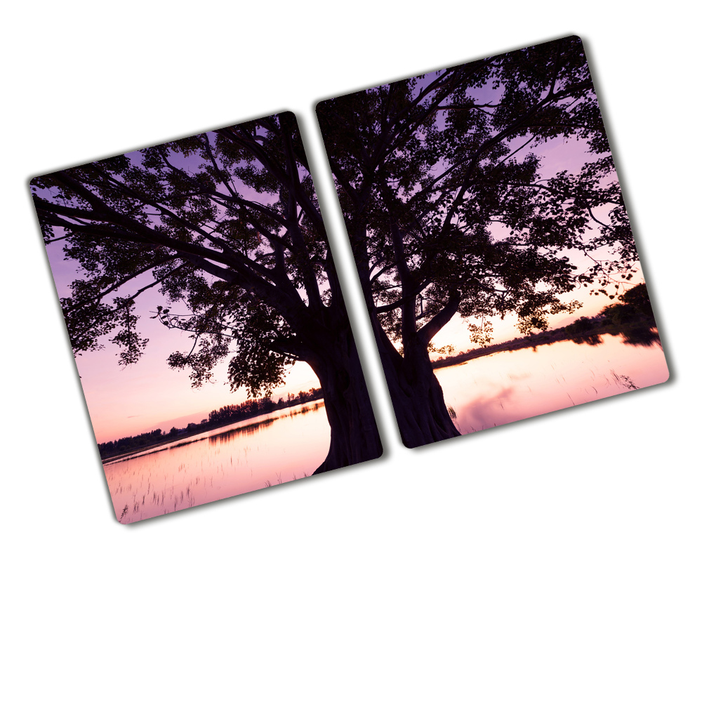 Cutting board Tree and lake