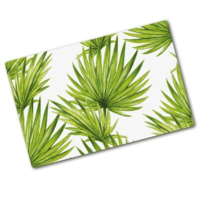 Chopping board glass Tropical leaves