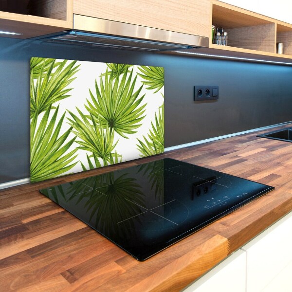 Chopping board glass Tropical leaves