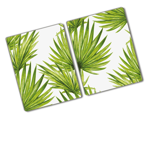 Chopping board glass Tropical leaves