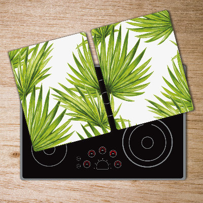 Chopping board glass Tropical leaves